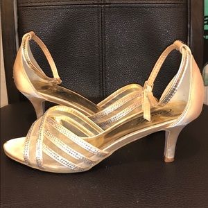 Champagne Gold Strapped Heels